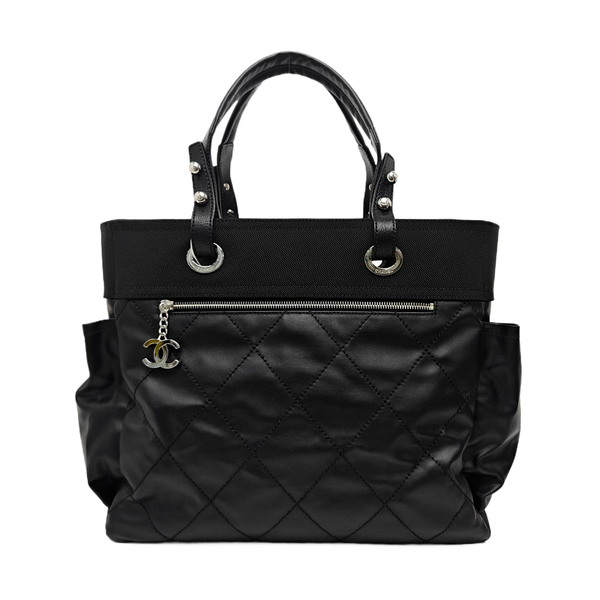 PARIS BIARRITZ Large Quilted Coated Canvas Black