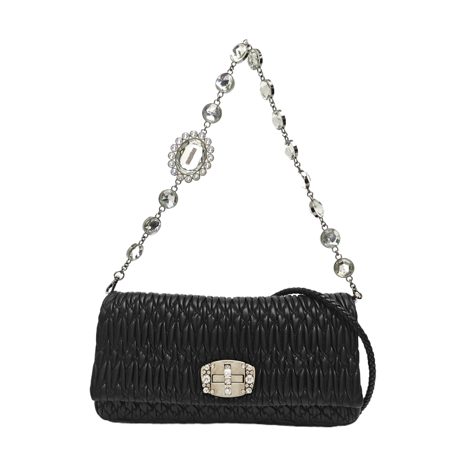 Crystal Quilted Lambskin Black