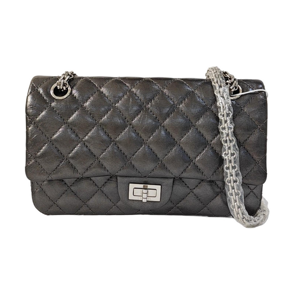 2.55 225 (small) Quilted Calfskin Gray