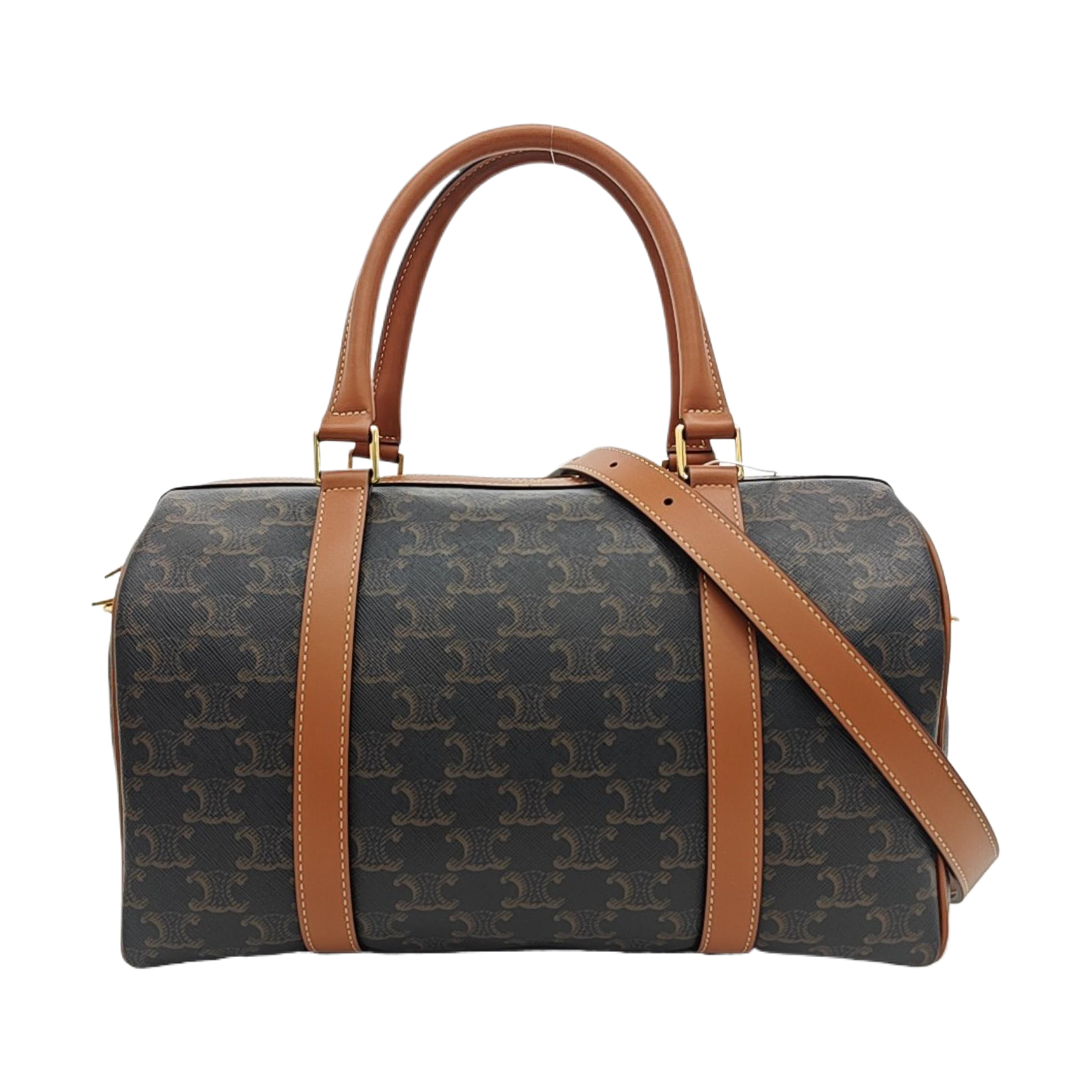 Coated Canvas Shoulder Bag Black