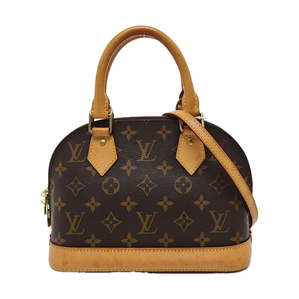 ALMA BB Monogram Coated Canvas Brown