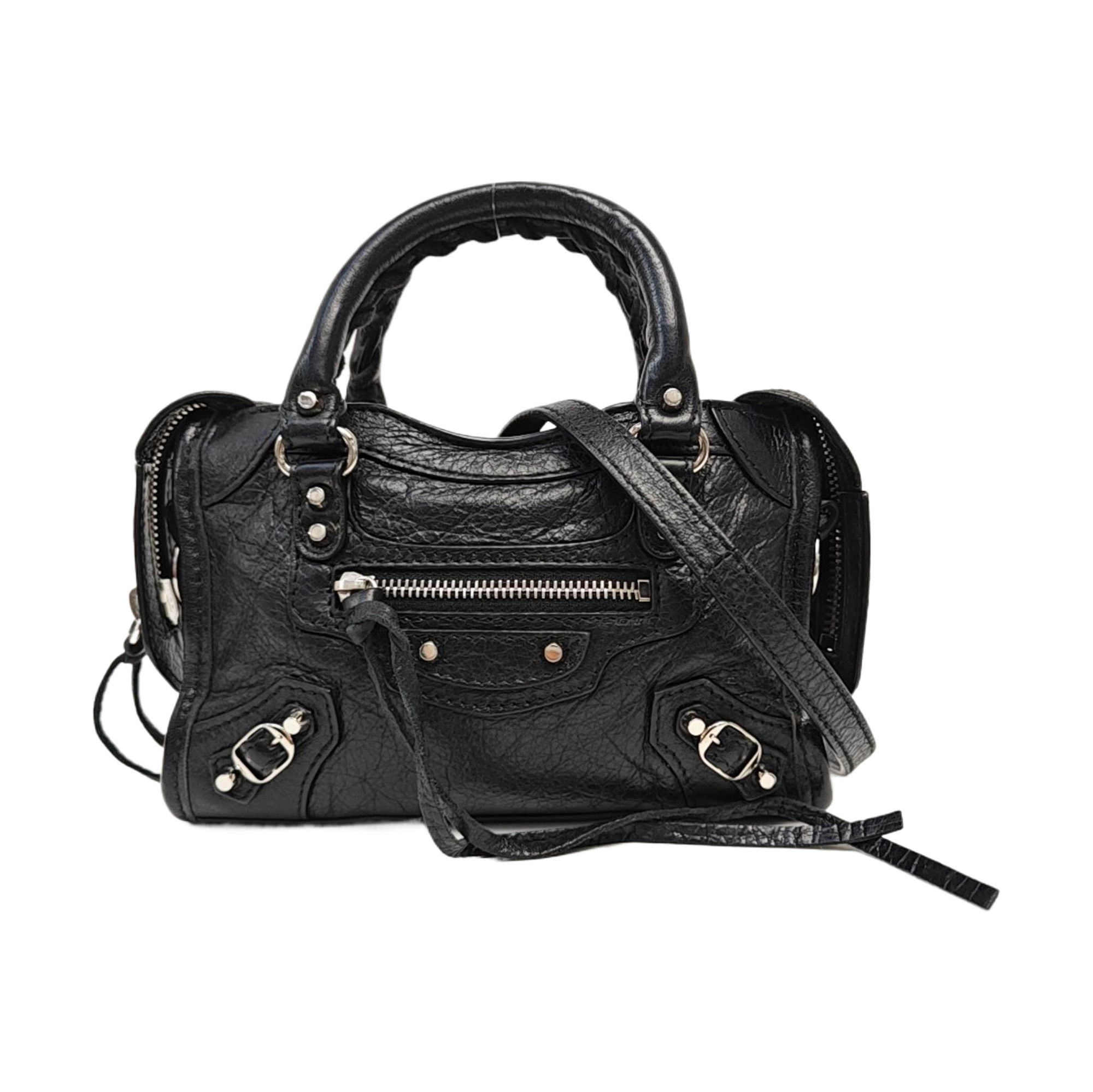 Classic Metallic Edge City Calfskin Black