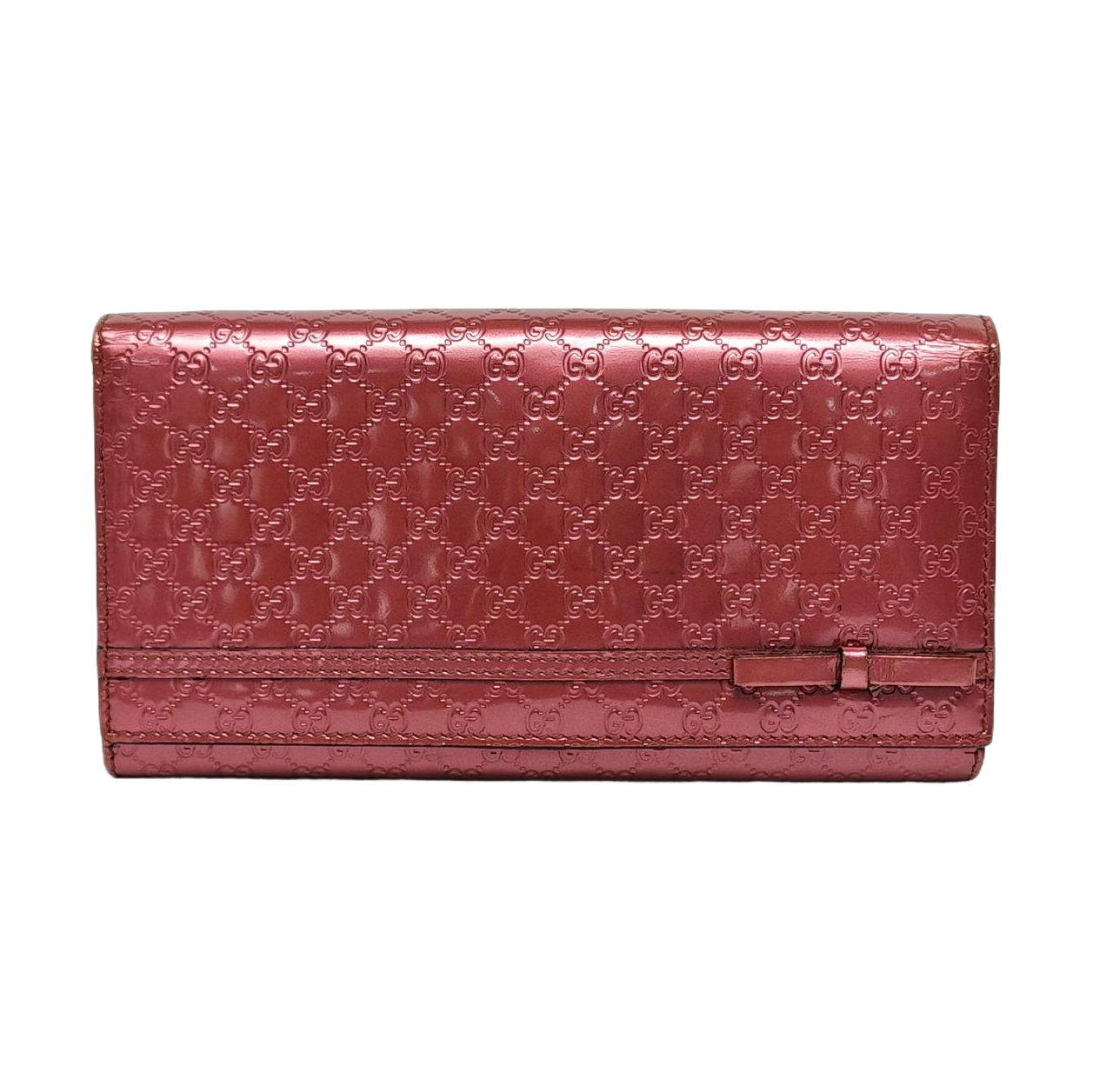 Monogram Patent Leather Wallet Pink