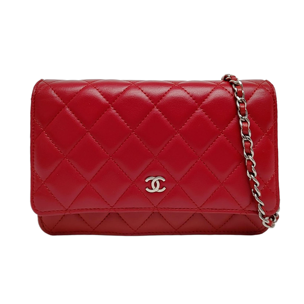 WOC Quilted Lambskin Red
