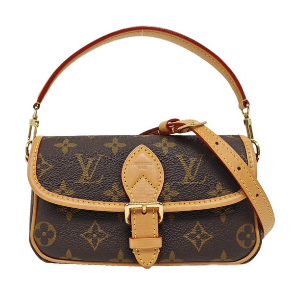 DIANE Nano Monogram Coated Canvas Brown
