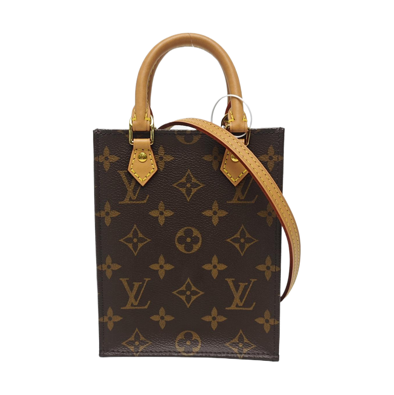 SAC PLAT Mini Monogram Coated Canvas Brown