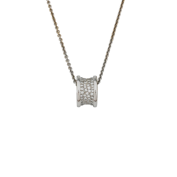 B.ZERO1 18k White Gold Silver Necklace