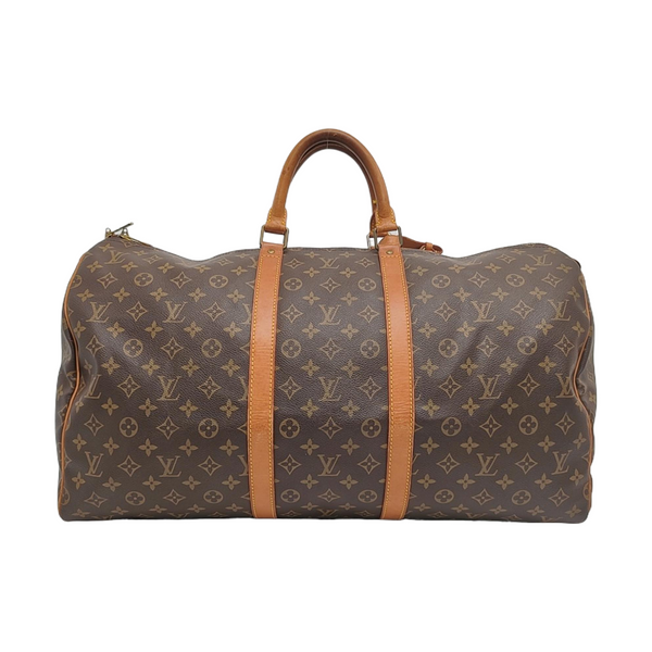 SAC SOUPLE 55 Monogram Coated Canvas Brown