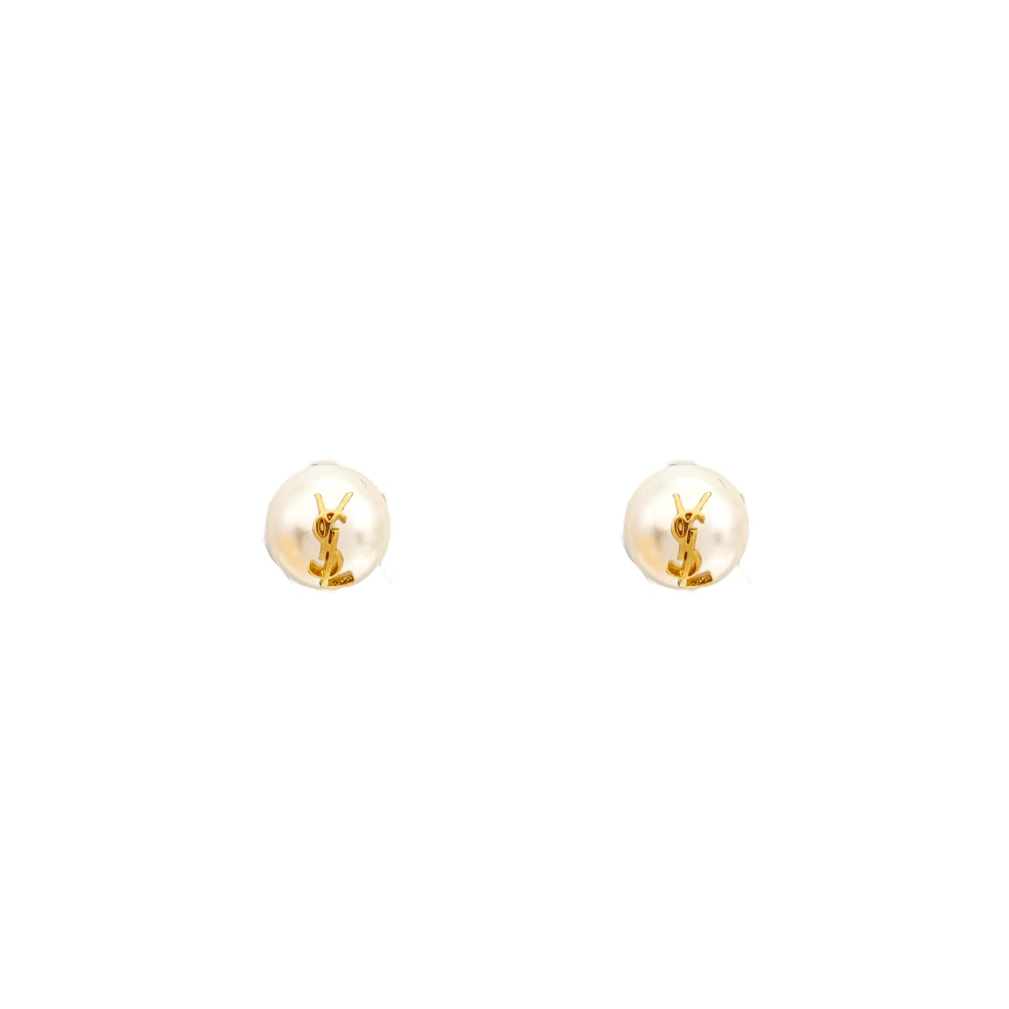 Metal White Stud Earrings