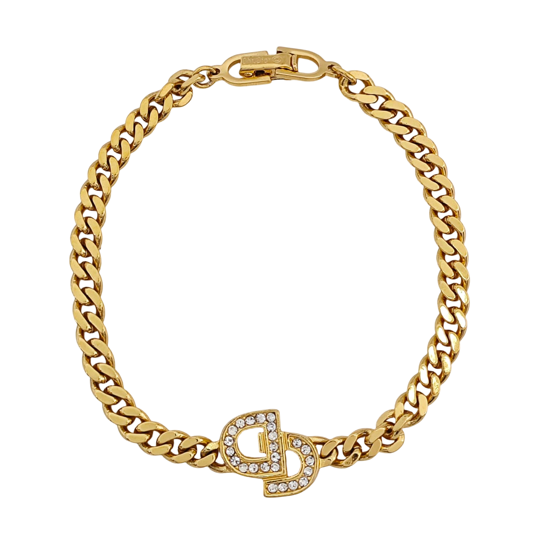 CD Navy Metal Gold Bracelet