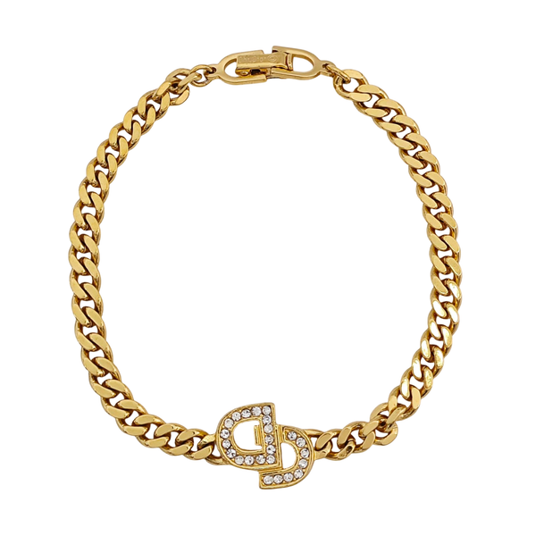 CD Navy Metal Gold Bracelet