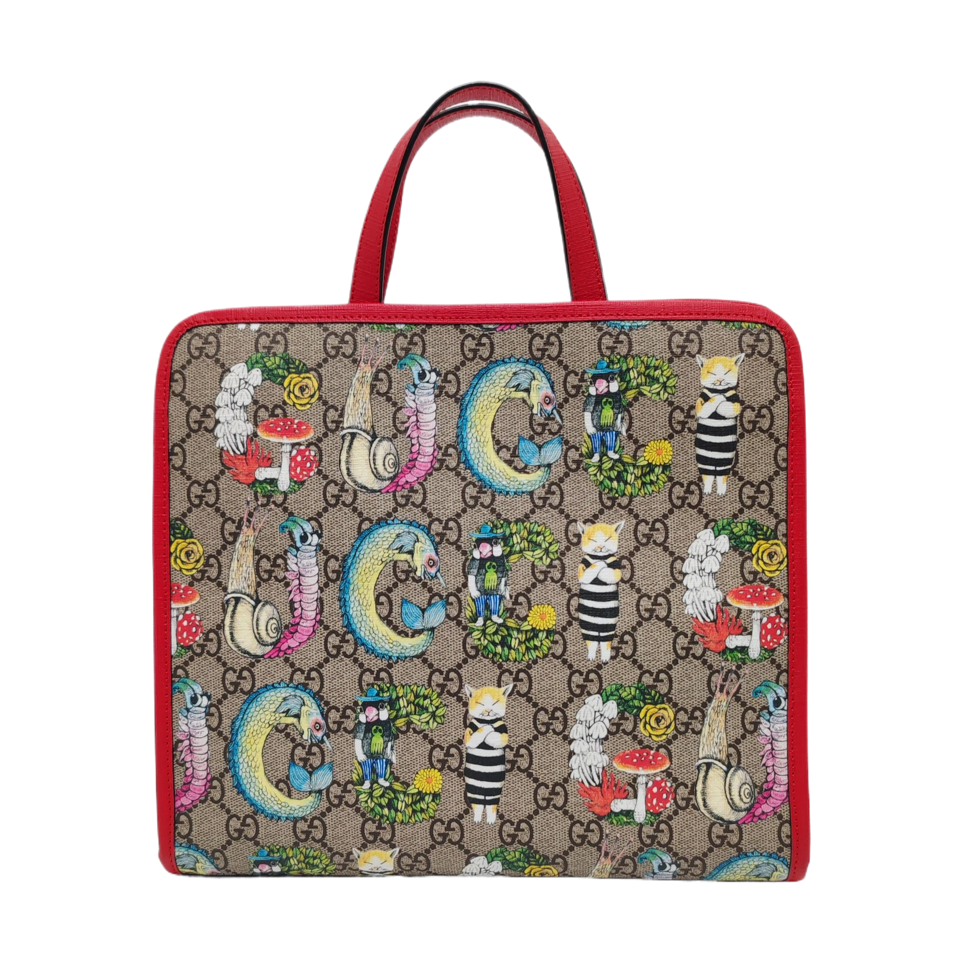 Children’s GG Bucket Monogram Coated Canvas Beige