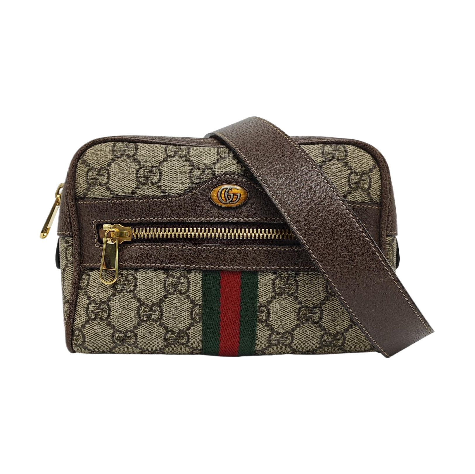 Ophidia Small Monogram Coated Canvas Beige