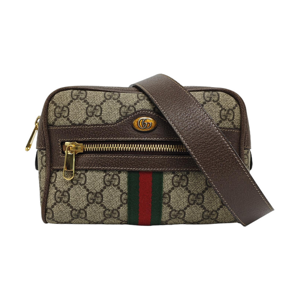 Ophidia Small Monogram Coated Canvas Beige