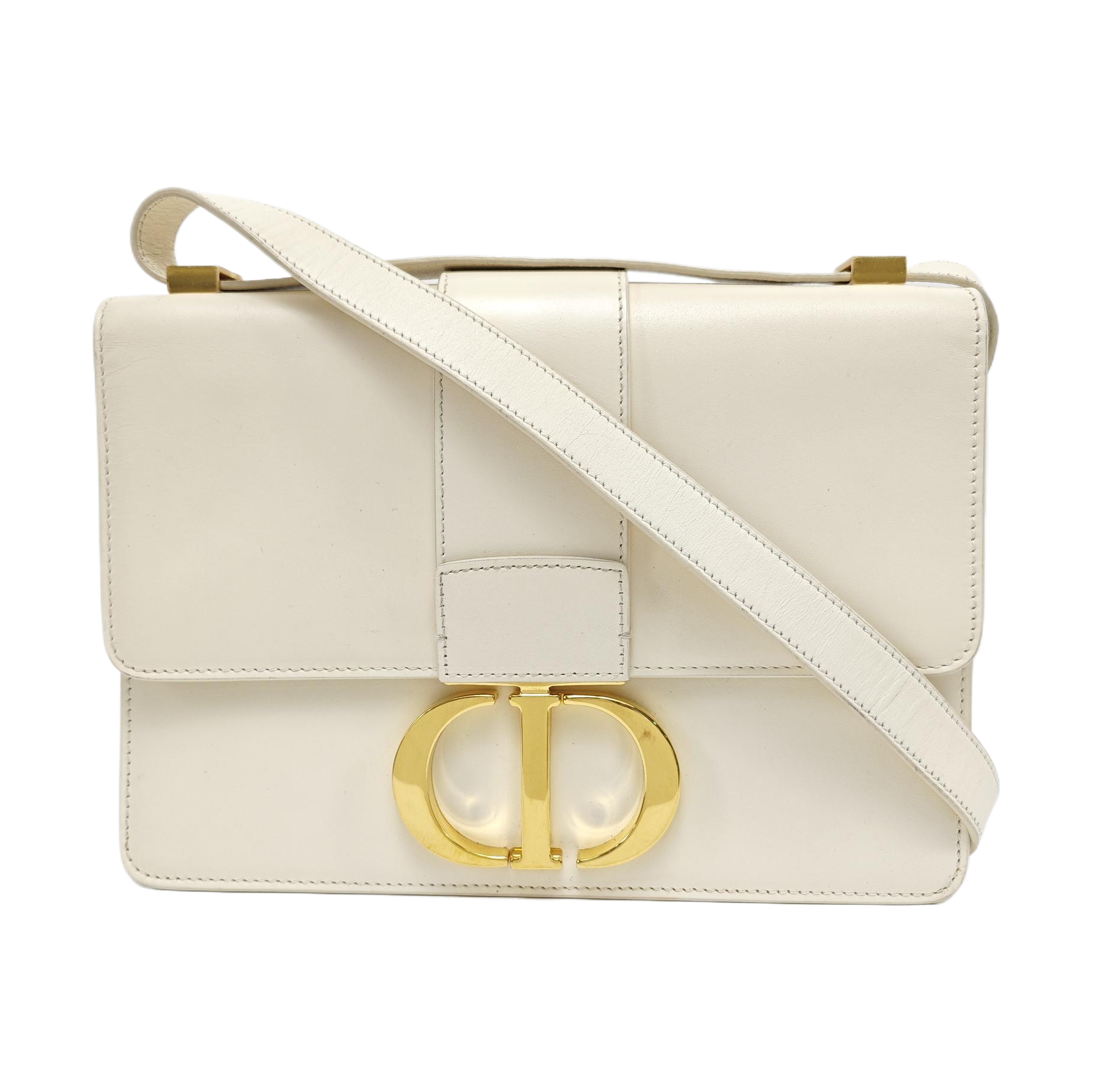 Authenticated pre-owned  30 Montaigne Calfskin Yellow - Shoulder Bag at Looply