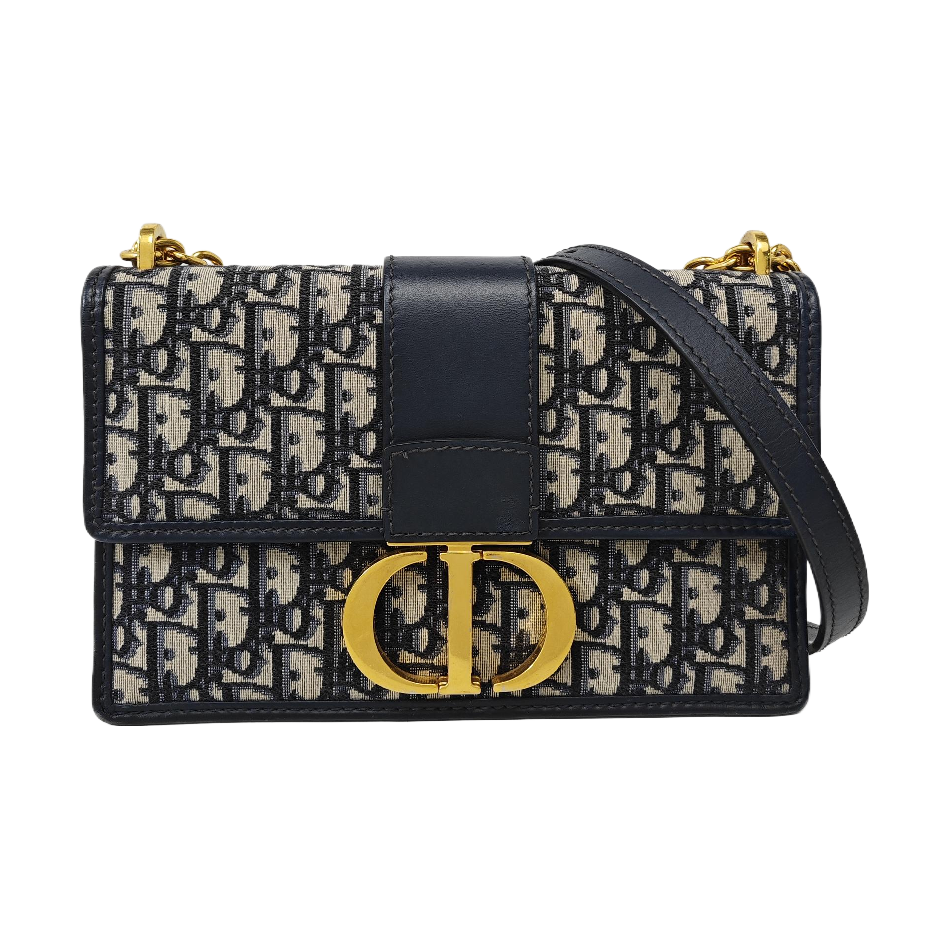 30 Montaigne Oblique Canvas Blue