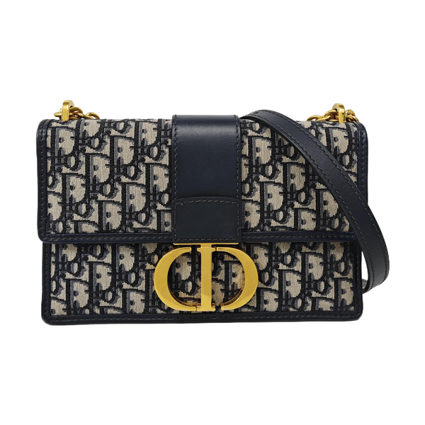 30 Montaigne Oblique Canvas Blue