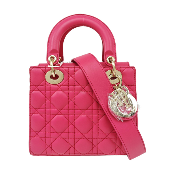 Lady Dior Small Cannage Lambskin Red