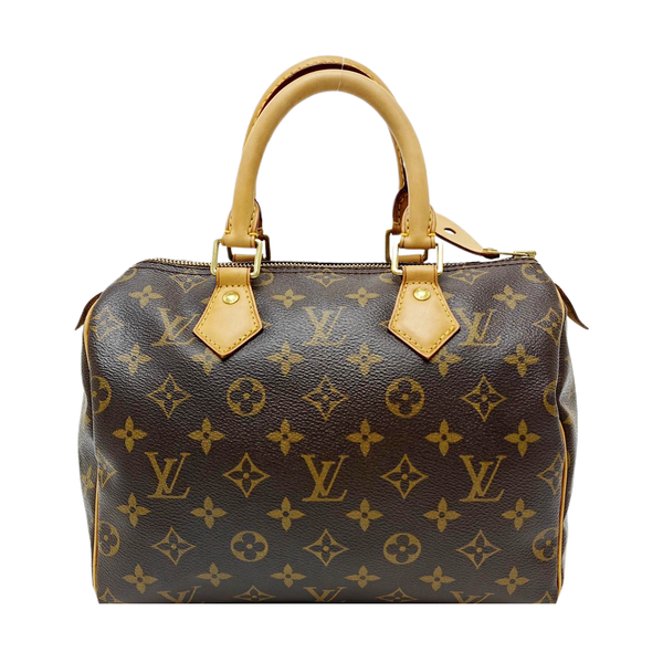 SPEEDY 25 Monogram Coated Canvas Brown