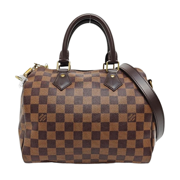 SPEEDY 25 Damier Ebene Coated Canvas Brown