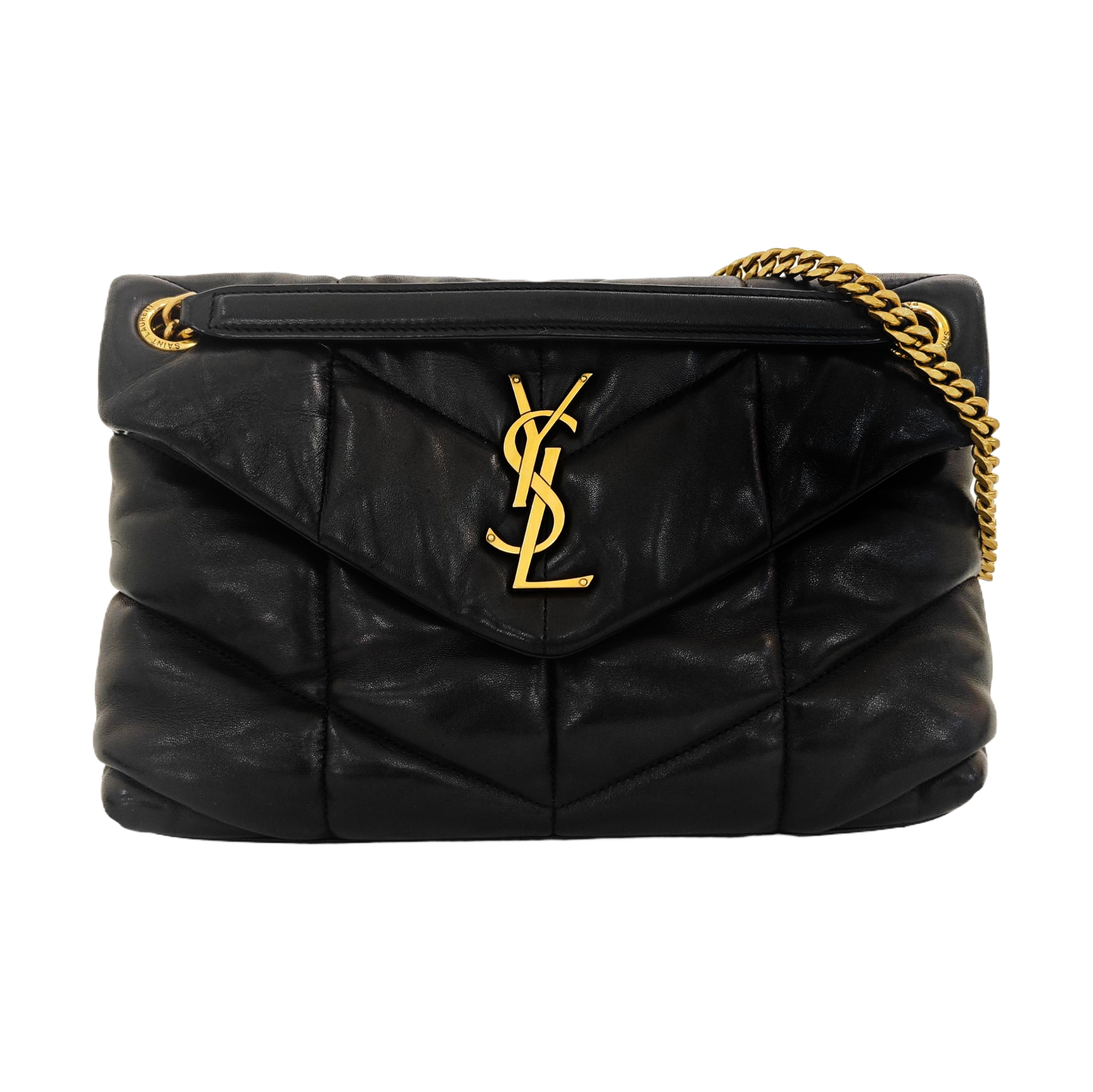 PUFFER Small Quilted Lambskin Black