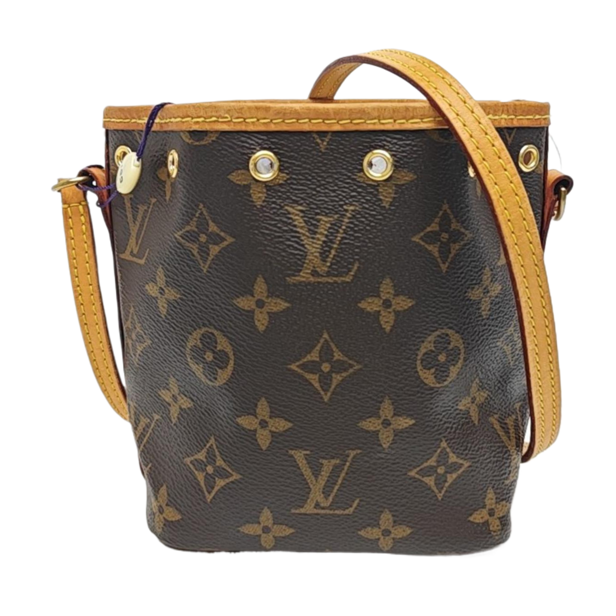 NÉONOÉ Nano Monogram Coated Canvas Brown