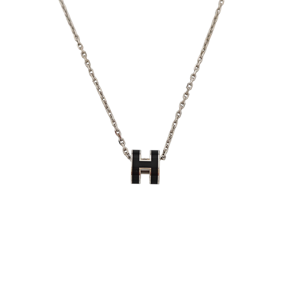 Pop H Metal Silver Necklace