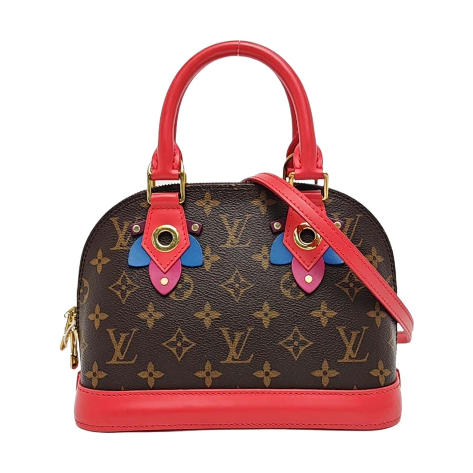 ALMA BB Monogram Coated Canvas Brown