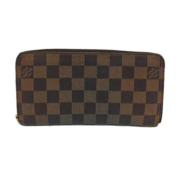 ZIPPY Damier Ebene Coated Canvas Brown Wallet