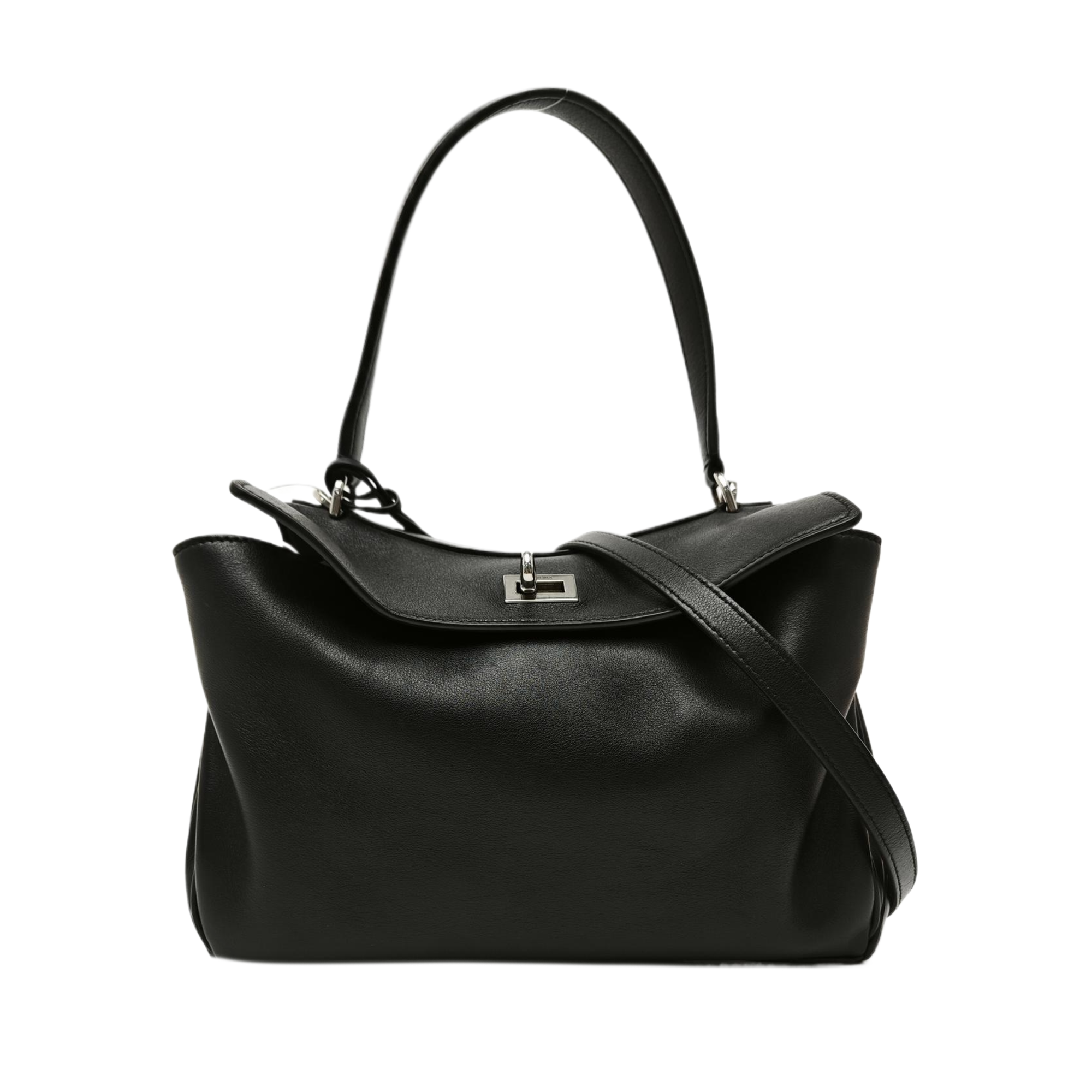 Calfskin Shoulder Bag Black