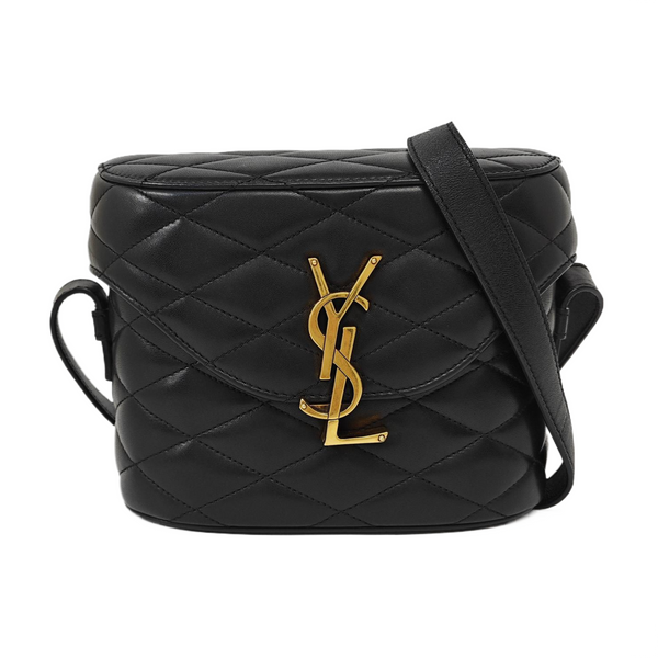 Quilted Lambskin Shoulder Bag Black