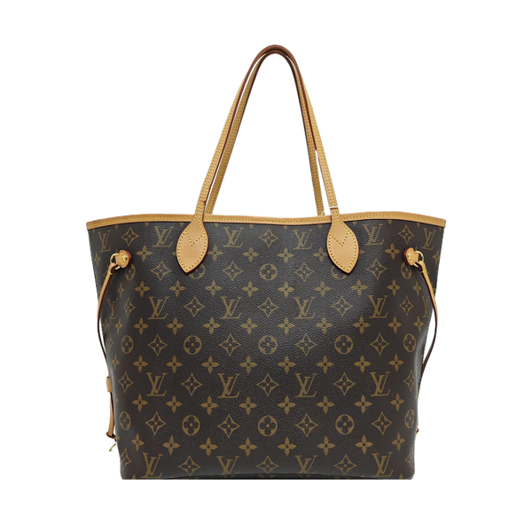 NEVERFULL MM Monogram Coated Canvas Brown