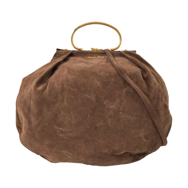 Suede Shoulder Bag Brown