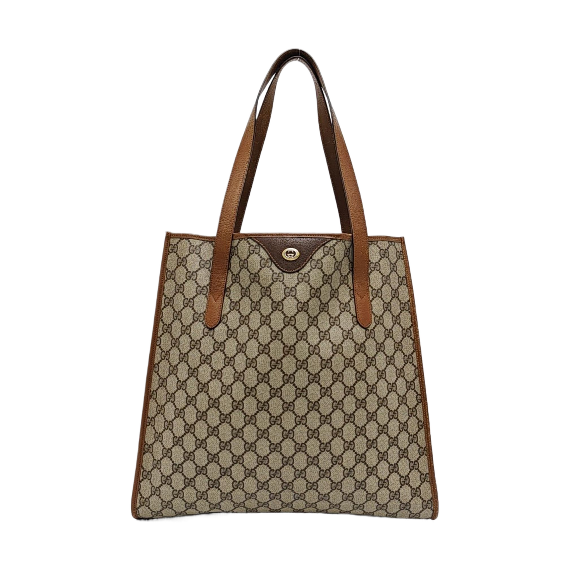 Monogram Coated Canvas Tote Bag Beige