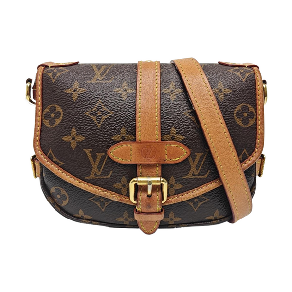SAUMUR BB Monogram Coated Canvas Brown