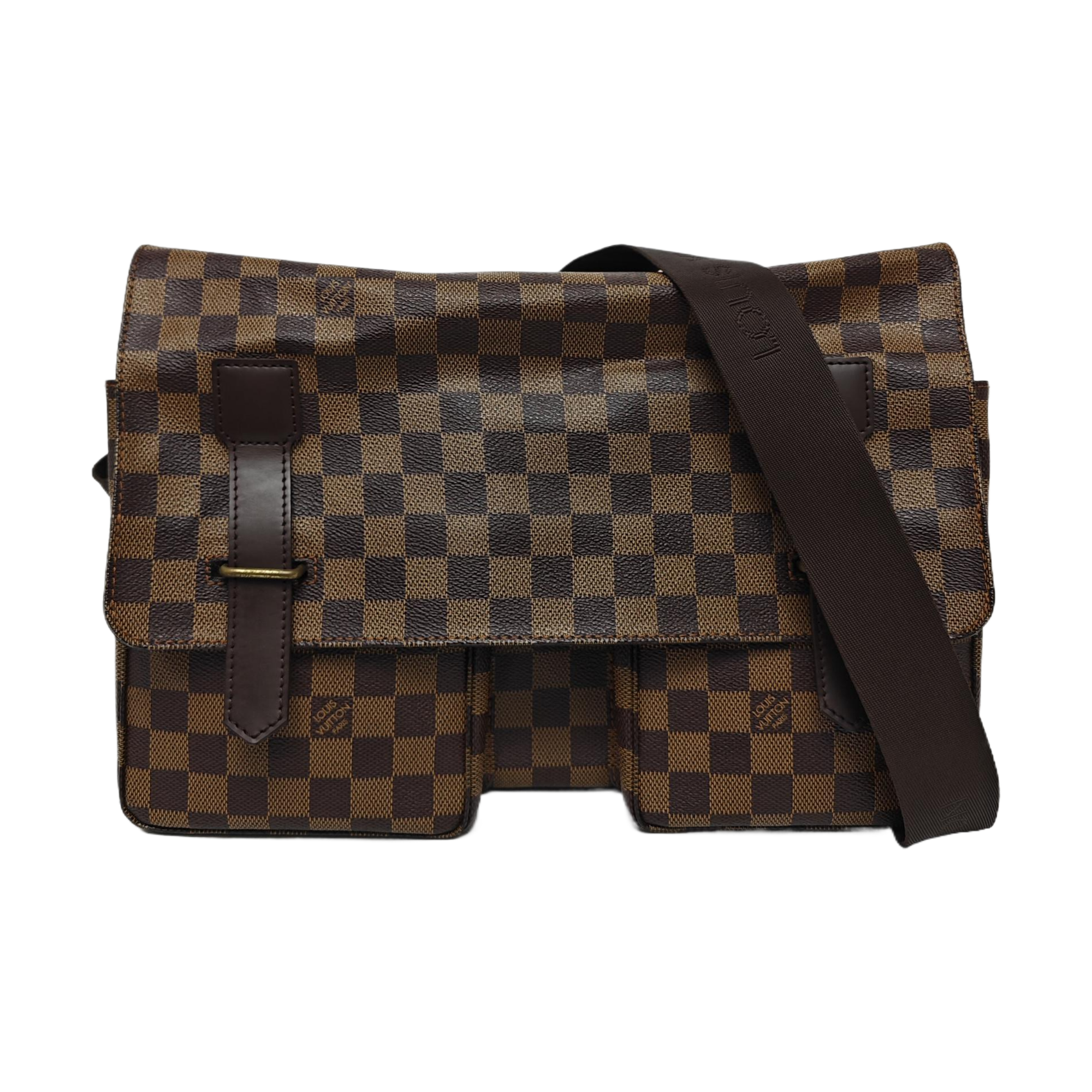 BROADWAY Damier Ebene Coated Canvas Brown