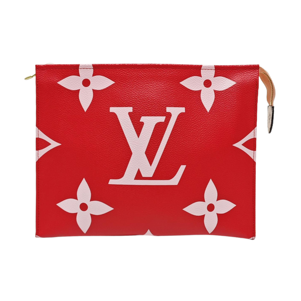 TOILET POCKET 26 Monogram Coated Canvas Red