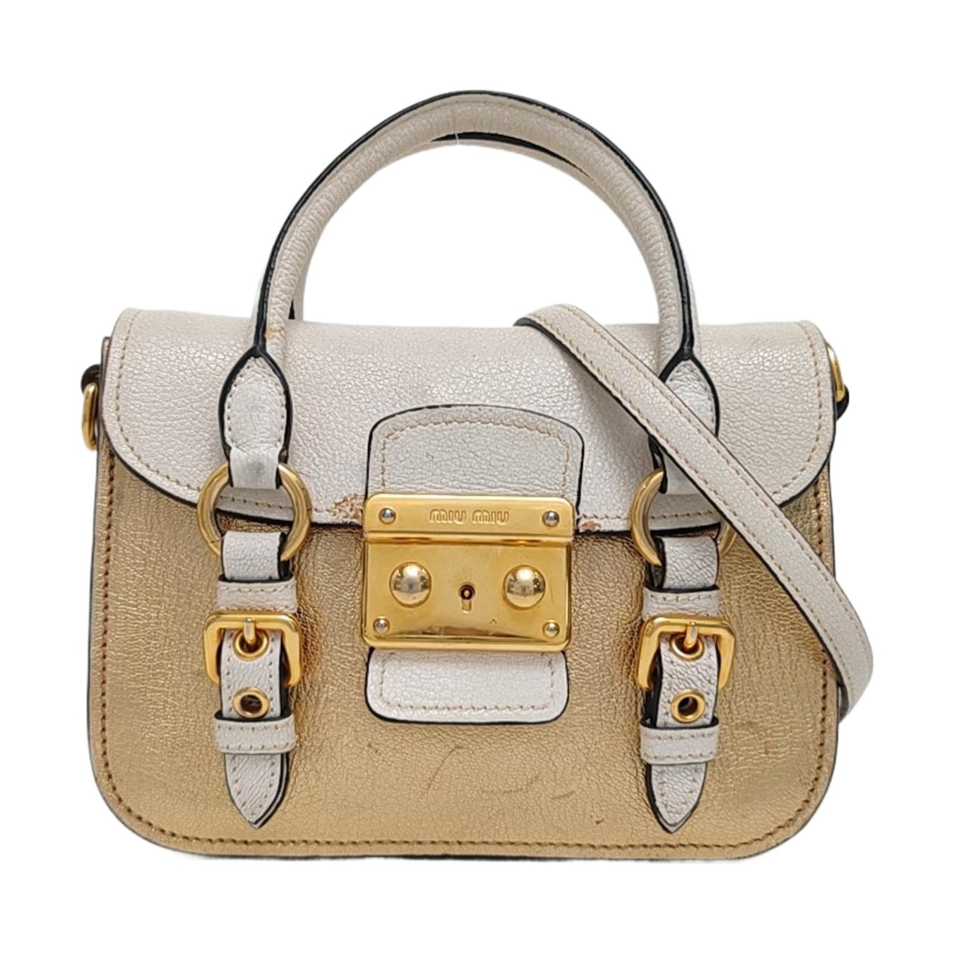 Calfskin Shoulder Bag Gold