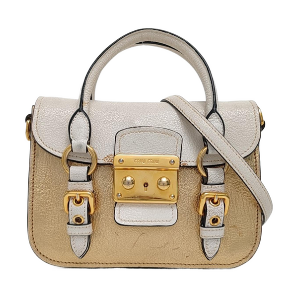 Calfskin Shoulder Bag Gold