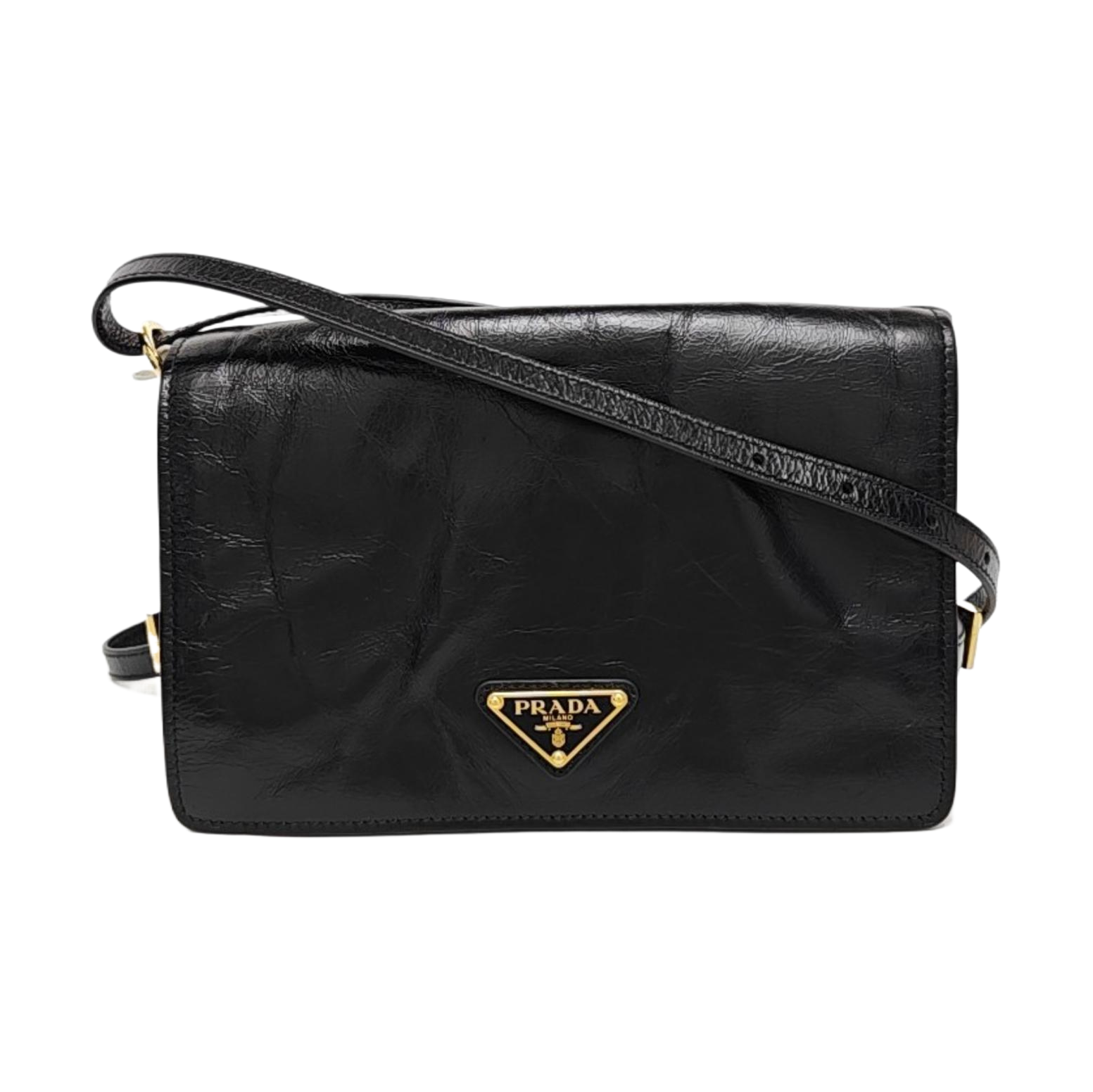 Calfskin Crossbody Bag Black