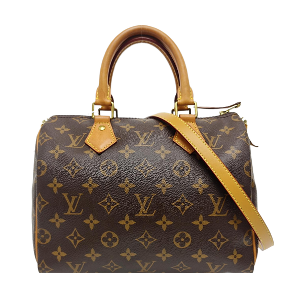 SPEEDY 25 Monogram Coated Canvas Brown