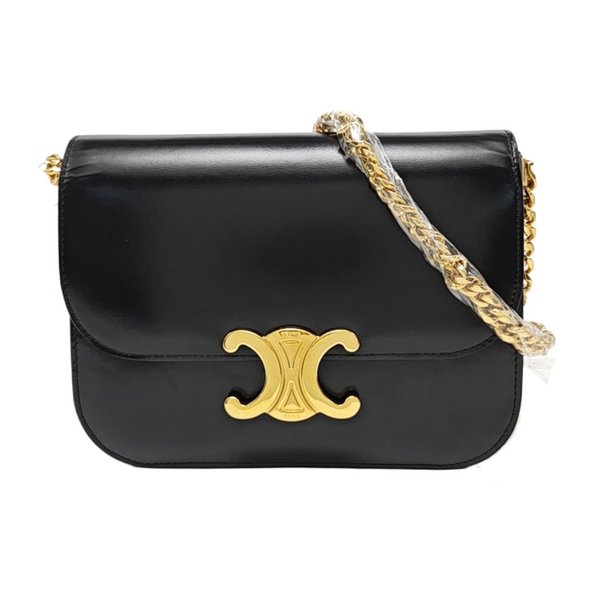 TRIOMPHE Medium Calfskin Black