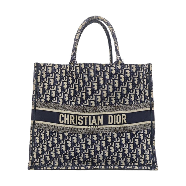 Book Tote Large Oblique Canvas Blue