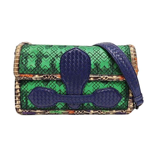 Quilted Calfskin Shoulder Bag Green