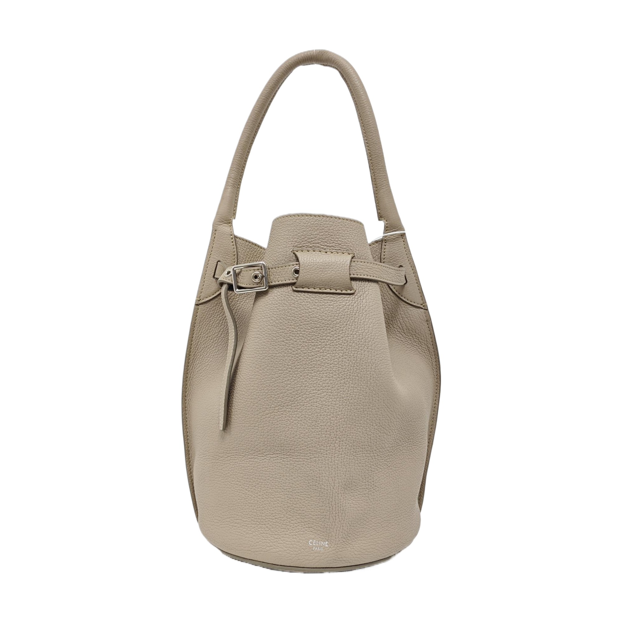 Authenticated pre-owned  BIG BAG Calfskin Beige - Bucket Bag at Looply