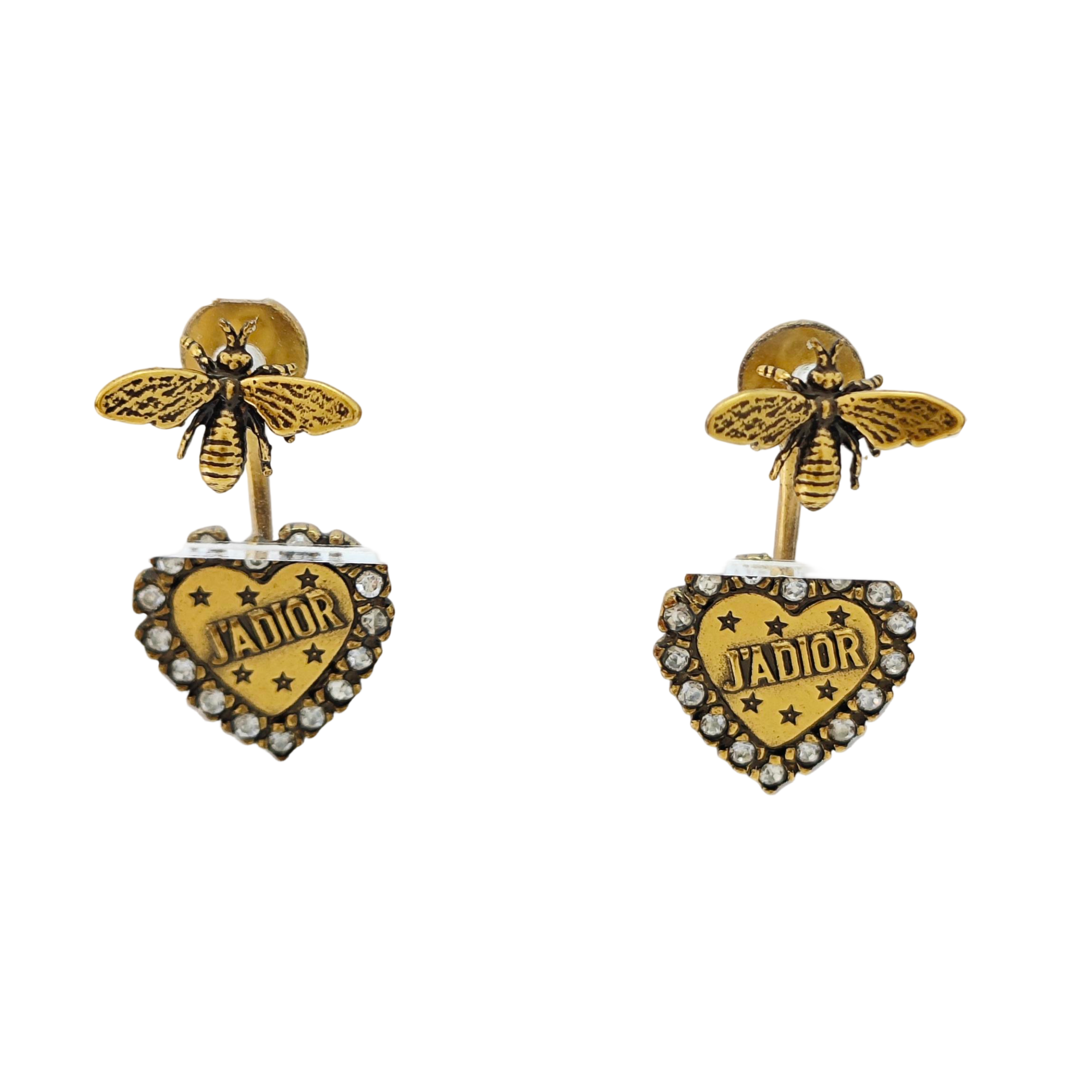 J'adior Metal Gold Stud Earrings