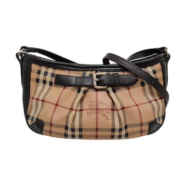 Coated Canvas Shoulder Bag Beige