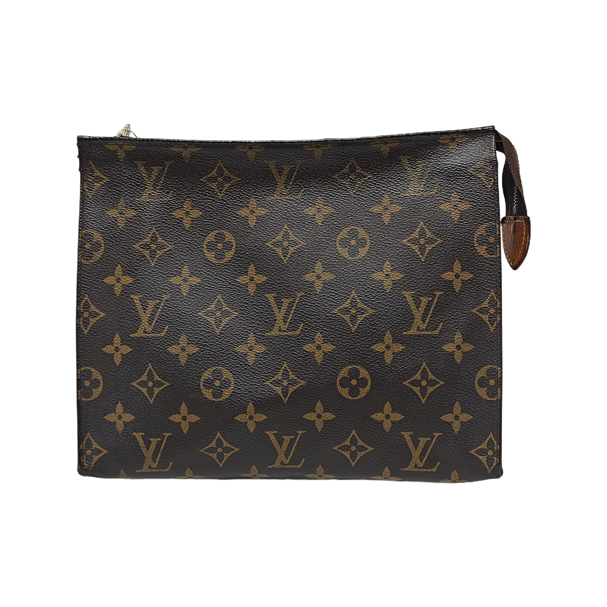 TOILET POCKET 26 Monogram Coated Canvas Brown