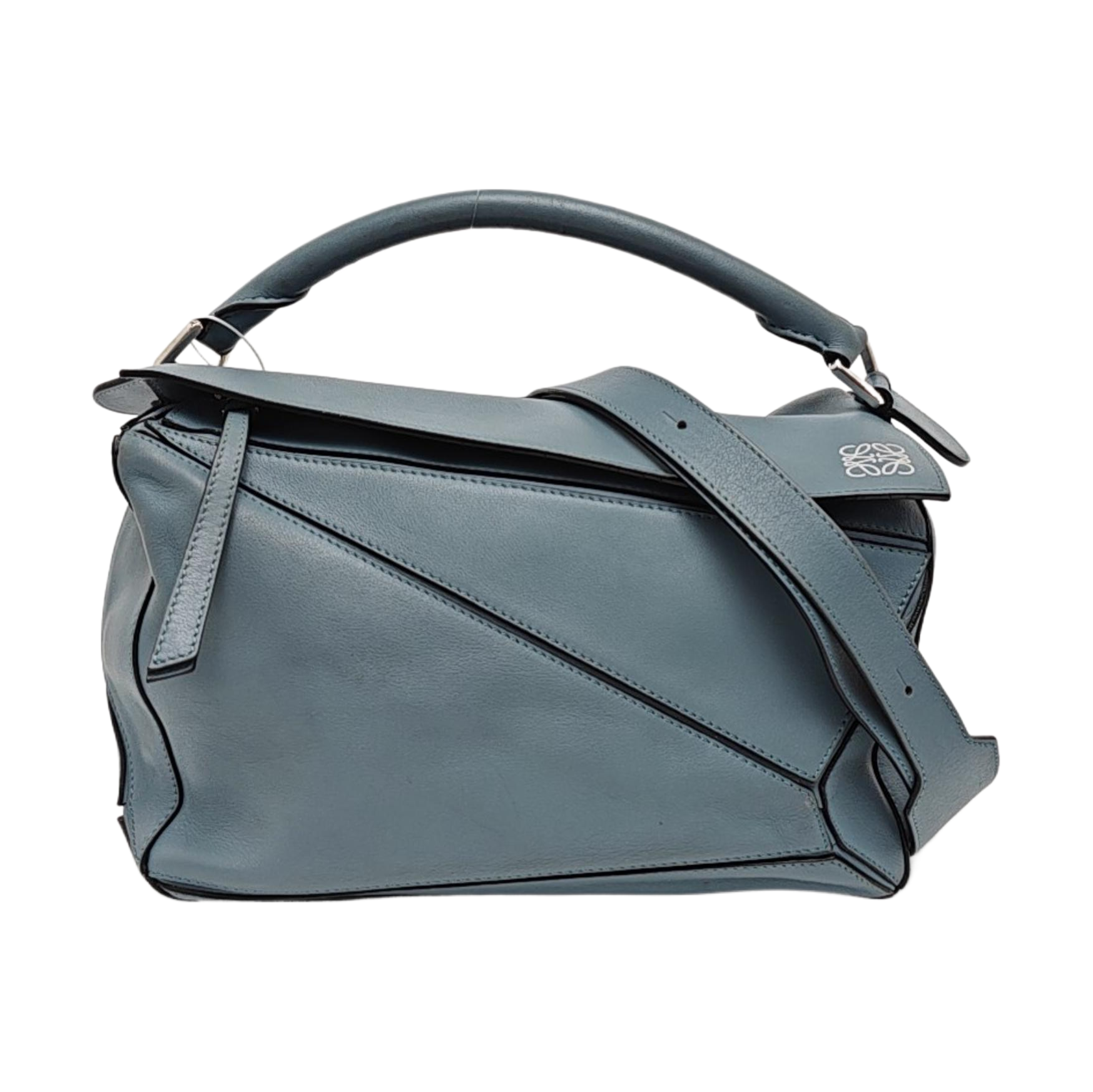 Puzzle Medium Calfskin Blue