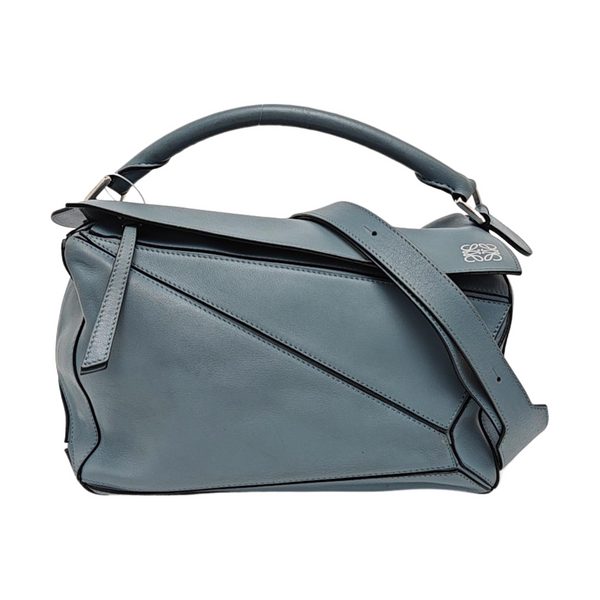 Puzzle Medium Calfskin Blue